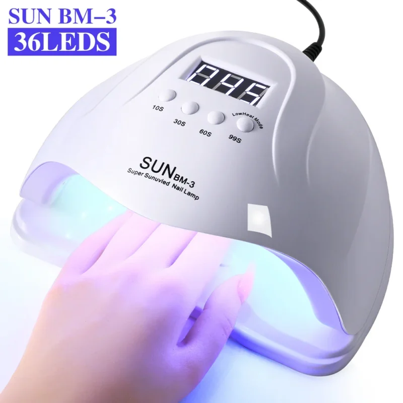 120W UV LED Nail Lamp Fast Drying Professional Gel Polish Light with 36 LEDs & Smart Sensor
