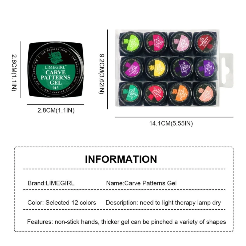 4d Carve Patterns Nail Sculpting Gel Spu823509202320 5