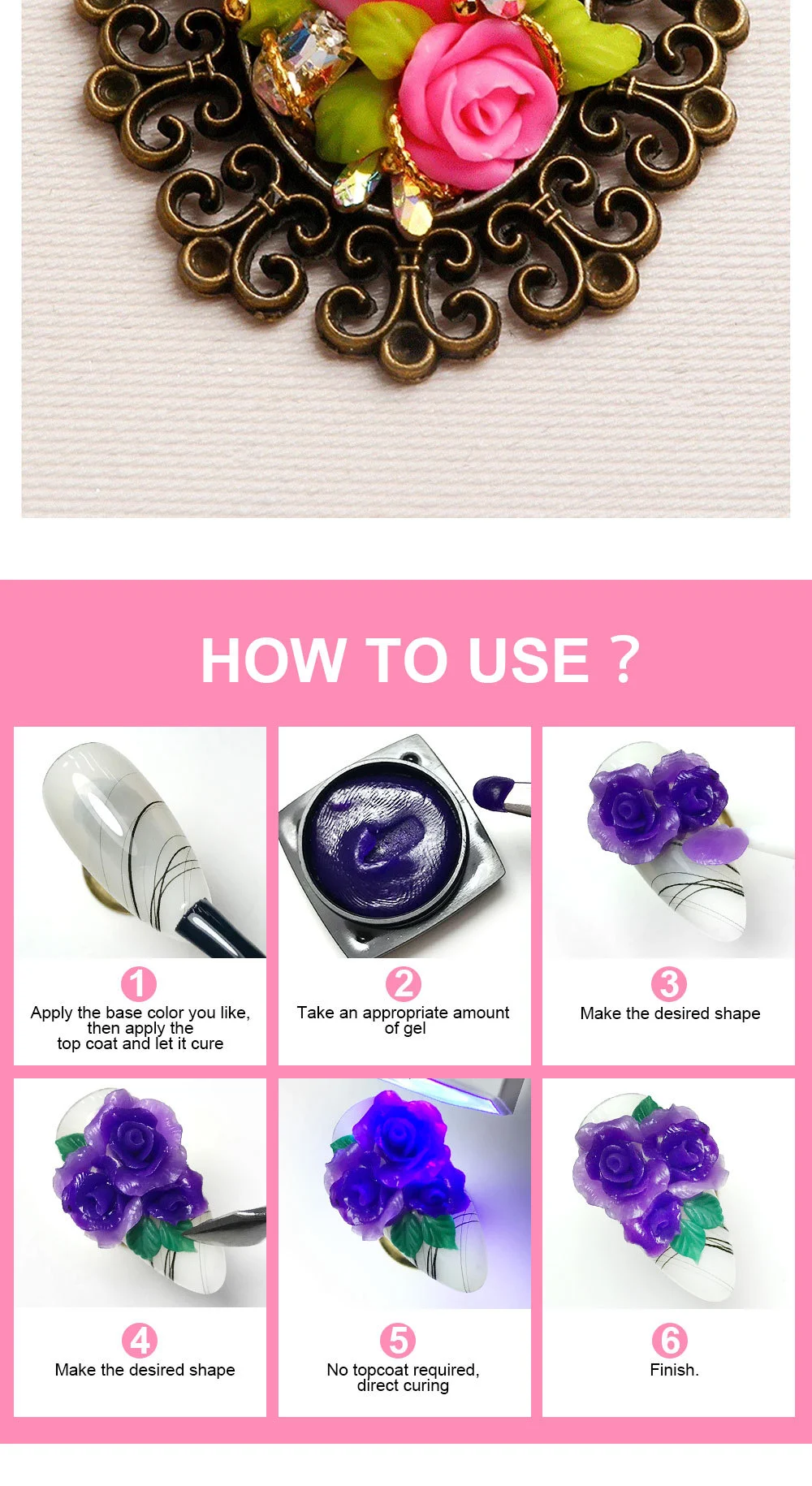 4D Carve Patterns Gel 3D Nail Art Sculpting Gel Non-Stick UV LED Modeling Clay for Professional Manicure 5 4d carve patterns nail sculpting gel spu823509202320 desc 5