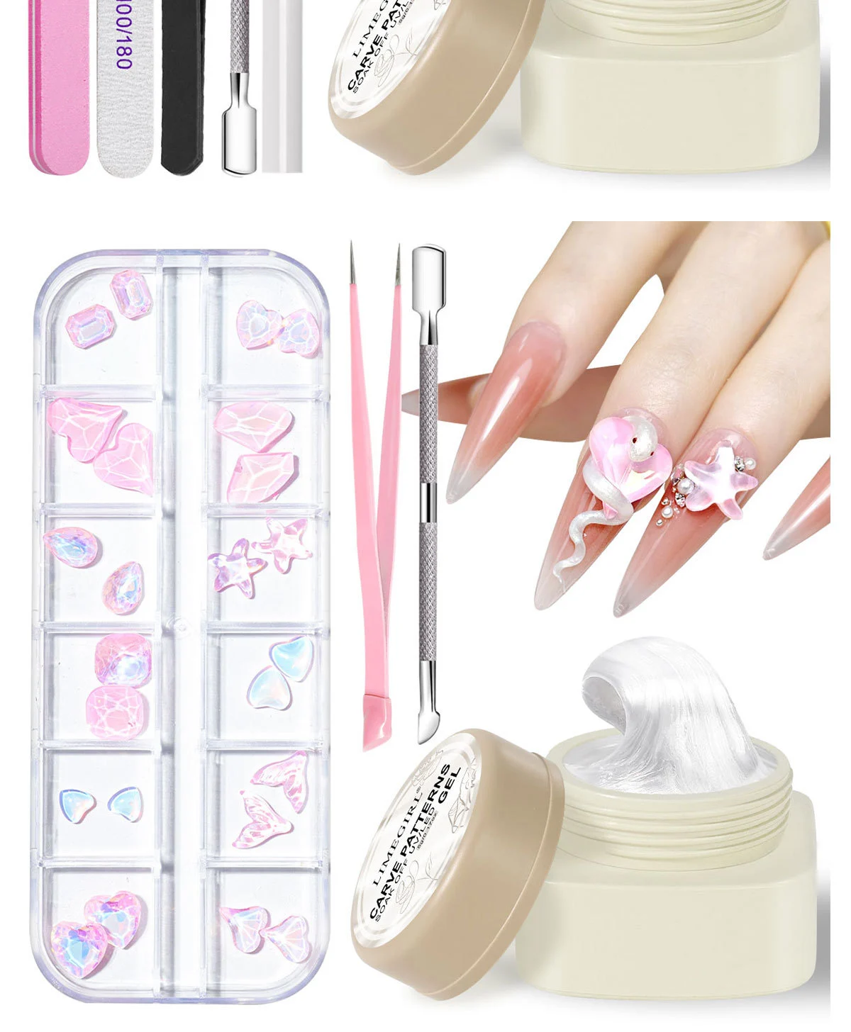 4d carving gel nail art set spu917502020670 desc 3