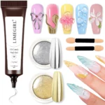5D Candy Nail Gel for 3D Sculpting and DIY Nail Art, Solid Pudding Gel Non-Wipe Crystal Therapy Gel Kit