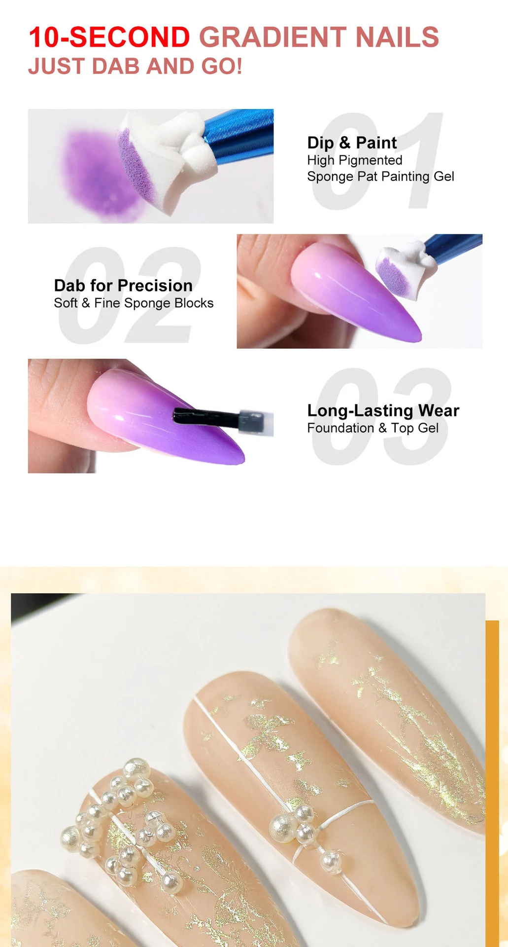 9-Color Gradient Painting Gel Palette for Ombre Nail Art Limegirl Wash-Free Satin Finish UV/LED Soak Off Polish 4 9 color gradient painting gel palette spu1010384266694 desc 4