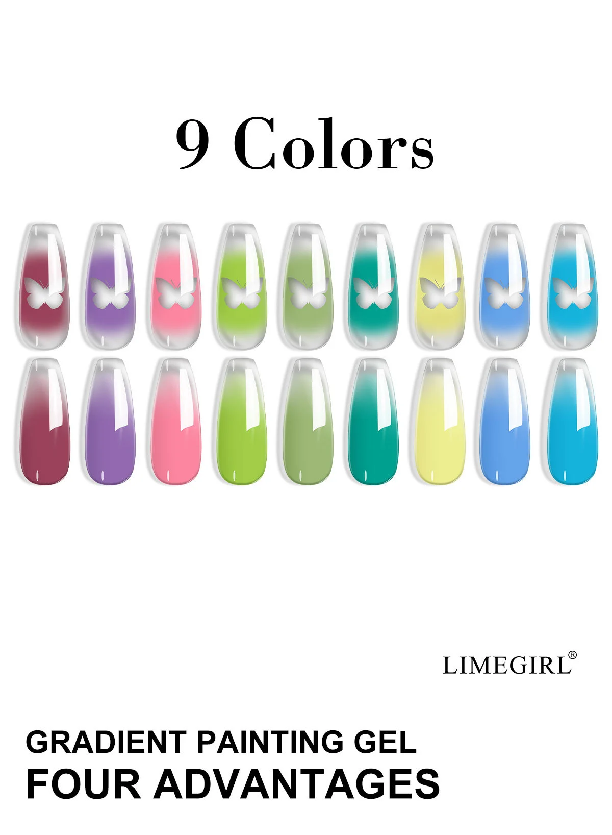 9-Color Patting Gel Monet Garden Macaron Gradient Nail Art Palette for Ombre & Aura Nails 2 9 color patting gel nail art set spu915825787716 desc 2