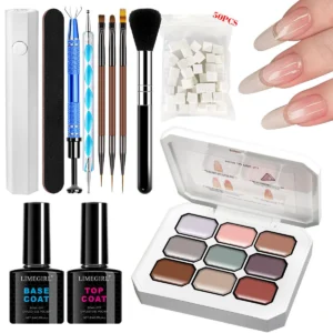 9-Color Solid Patting Gel Palette for Ombre Gradient Nail Art, High Pigmented Painting Gel UV/LED Polish Set