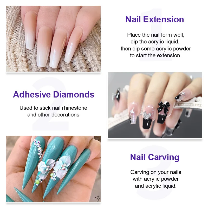 Acrylic Liquid Monomer for Nails Professional EMA Formula Nail Extension and Carving Kit 2 acrylic liquid monomer nail kit spu737930138285 desc 2