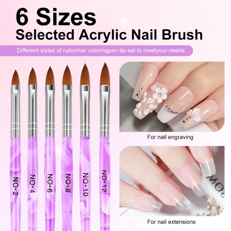Acrylic Nail Brush Set 6pcs Spu986522055165 2