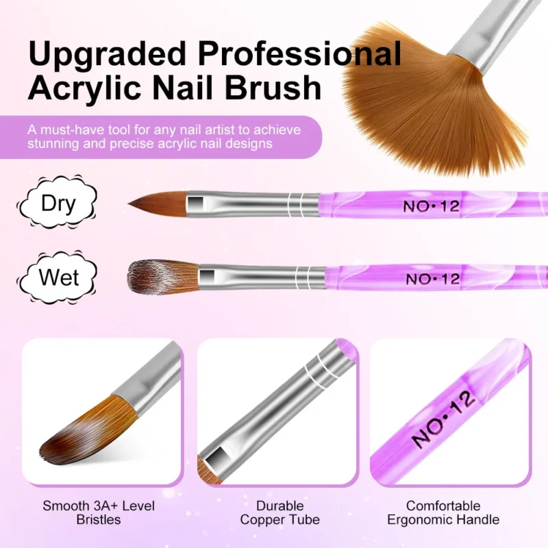 Acrylic Nail Brush Set 6pcs Spu986522055165 4
