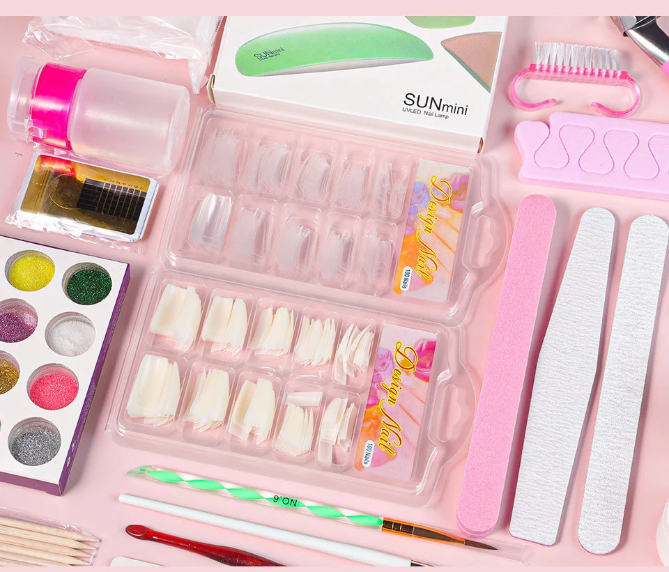 acrylic nail kit full set uv lamp spu736898669714 desc 1