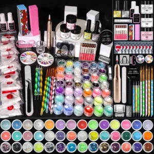 Acrylic Nail Kit Professional Set with Acrylic Powder and Liquid Monomer for Nail Extensions and DIY Art