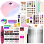 Acrylic Nail Kit with UV Light and Drill, Limegirl All-in-One Professional Manicure Set with Acrylic Powder and Extension Tools