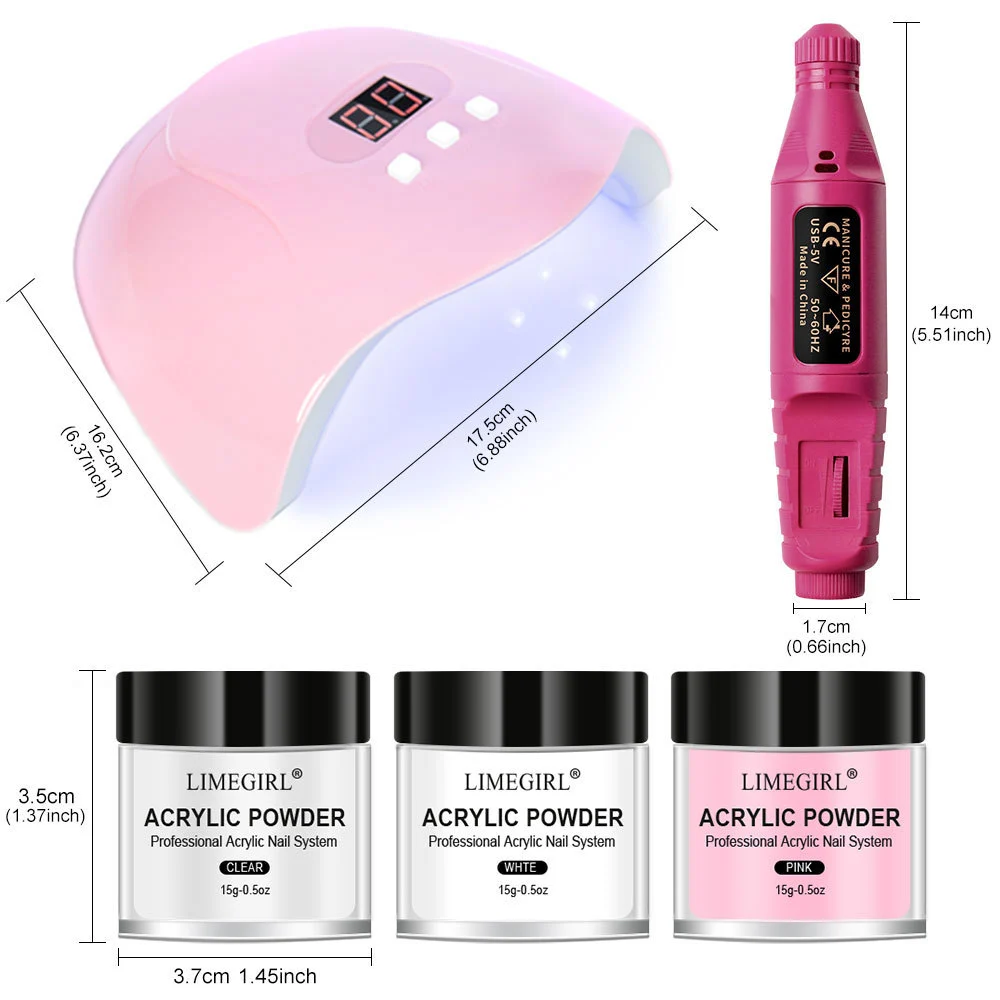 acrylic nail kit with lamp and drill spu997096662670 desc 10