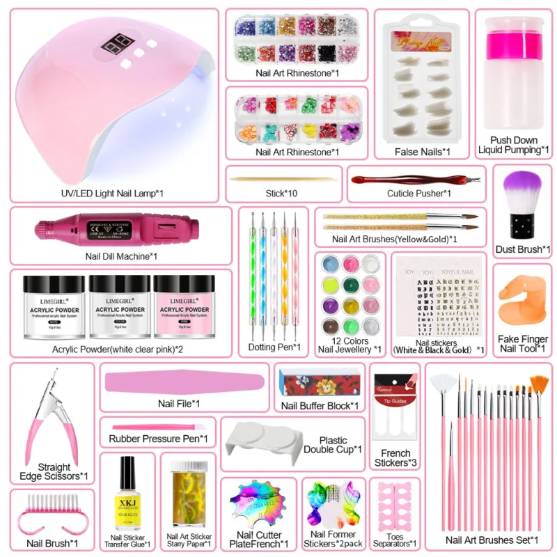 Acrylic Nail Kit With Lamp And Drill Spu997096662670 3
