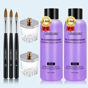 Acrylic Nail Liquid Monomer for Extension & Carving - 75ml Limegirl Professional EMA System