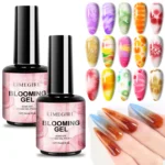 Blooming Gel for Nail Art - Professional Watercolor Marble Effect Gradient Liquid, Limegirl UV/LED Soak Off Functional Gel