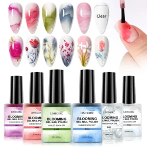 Blooming Gel Nail Polish for Marble Effect & Gradient Nails Limegirl 15ml UV/LED Soak Off