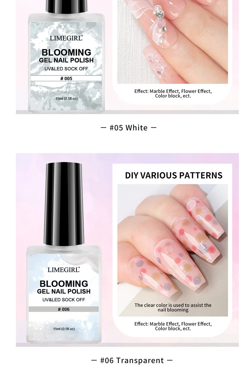 blooming gel nail polish marble effect spu795564433326 desc 11