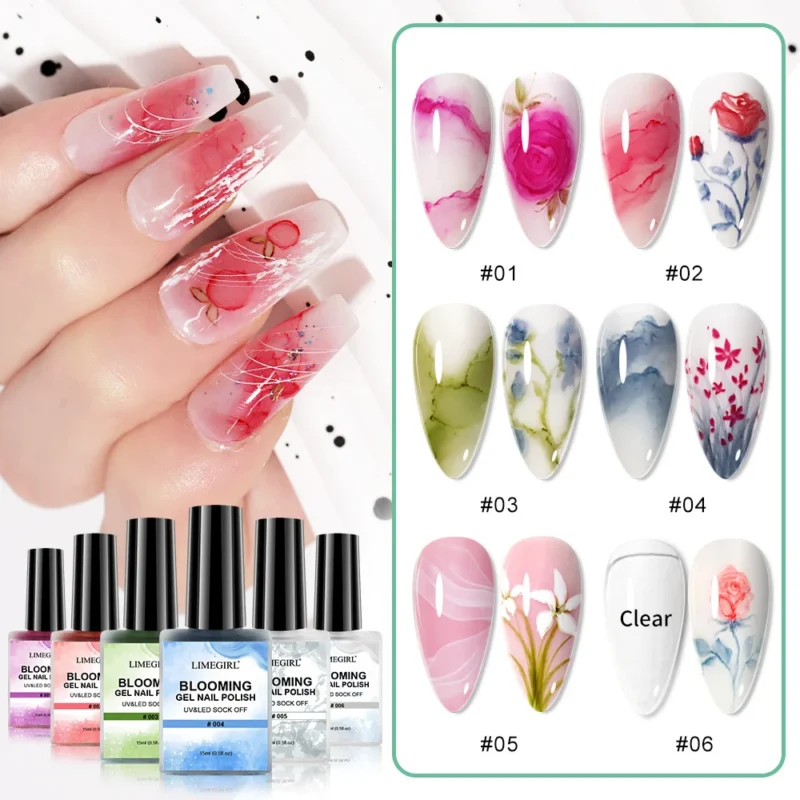 Blooming Gel Nail Polish Marble Effect Spu797930123289 2