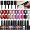 Base & Top Coat + 10 Colors Cat Eye + 5-Piece Pattern Magnet Set