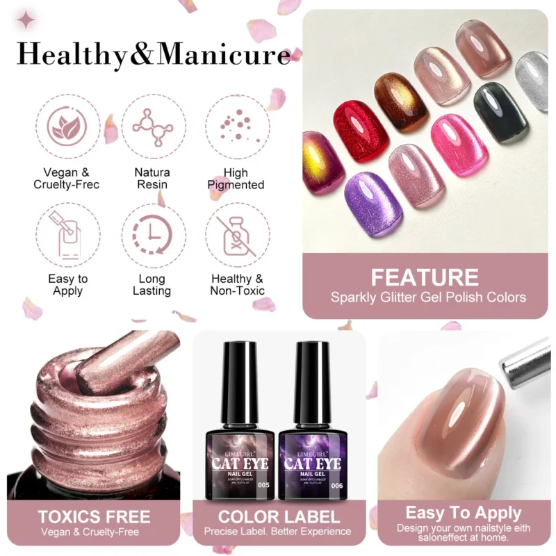 Cat Eye Gel Nail Polish Magnetic Shimmer Spu997818787147 4