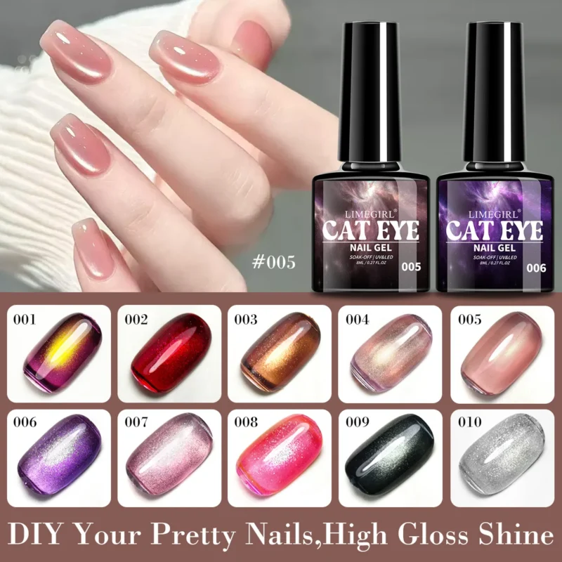 Cat Eye Gel Nail Polish Magnetic Shimmer Spu997818787147 5