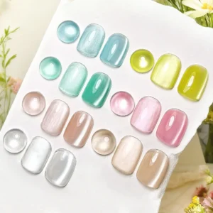 Cat Eye Nail Gel Polish Set Limegirl 7 Colors Japanese Magnetic Gel Kit with Magnet and Tools