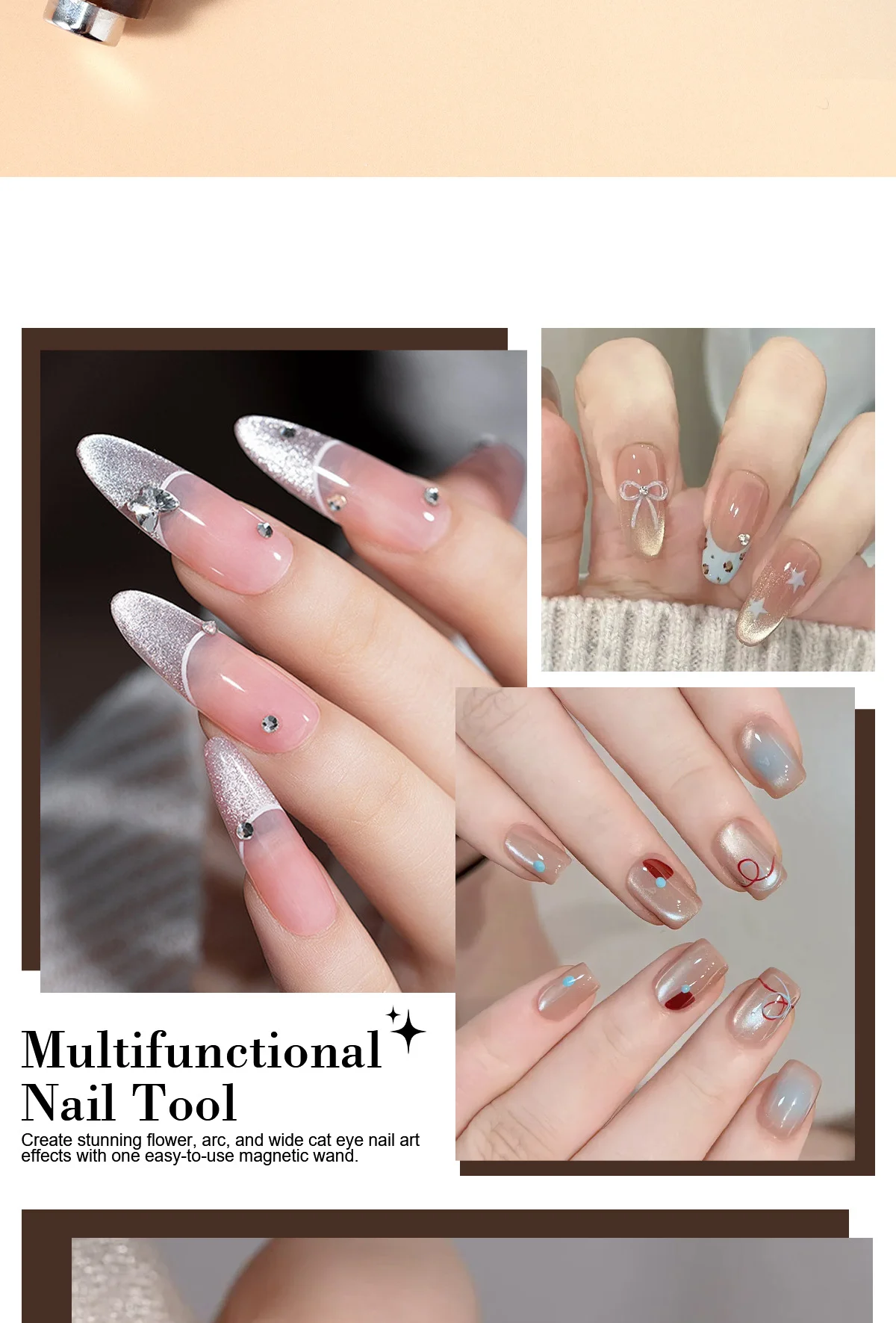 Cat Eye Nail Magnet 3-in-1 Magnetic Wand for Professional DIY Nail Art Effects 5 cat eye nail magnet 3 in 1 spu975010711654 desc 5