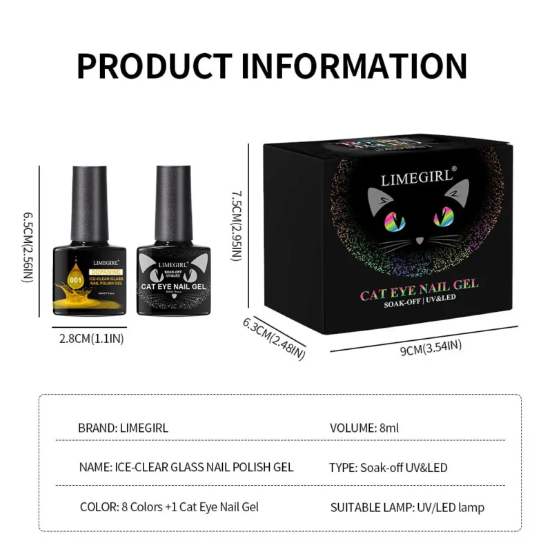 Cat Eye Nail Polish Gel Glitter Spu809776551012 5