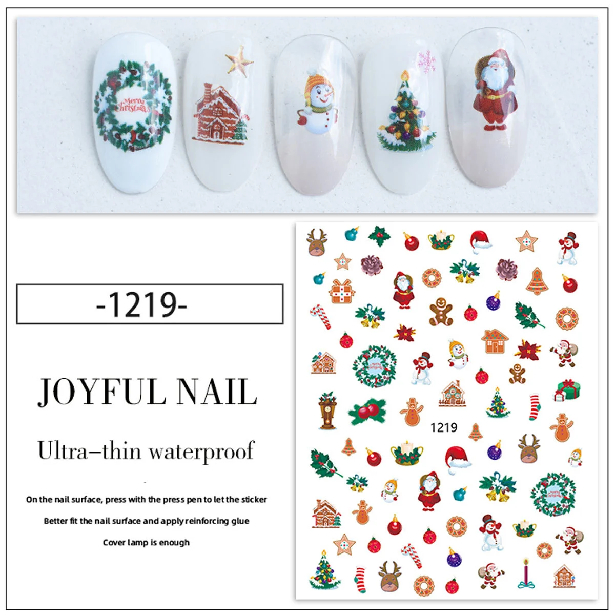 Christmas Nail Art Kit Limegirl 9-Color UV Gel Polish Set with Festive Stickers, Rhinestones, and Manicure Tools 10 christmas nail art kit limegirl gel polish spu998549389869 desc 10