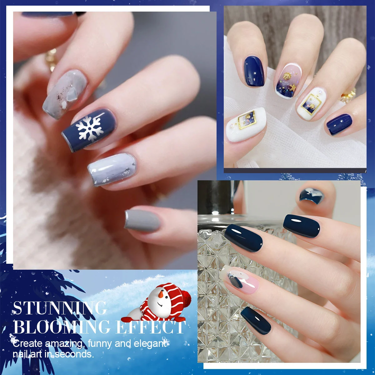 Christmas Nail Art Kit Limegirl 9-Color UV Gel Polish Set with Festive Stickers, Rhinestones, and Manicure Tools 6 christmas nail art kit limegirl gel polish spu998549389869 desc 6