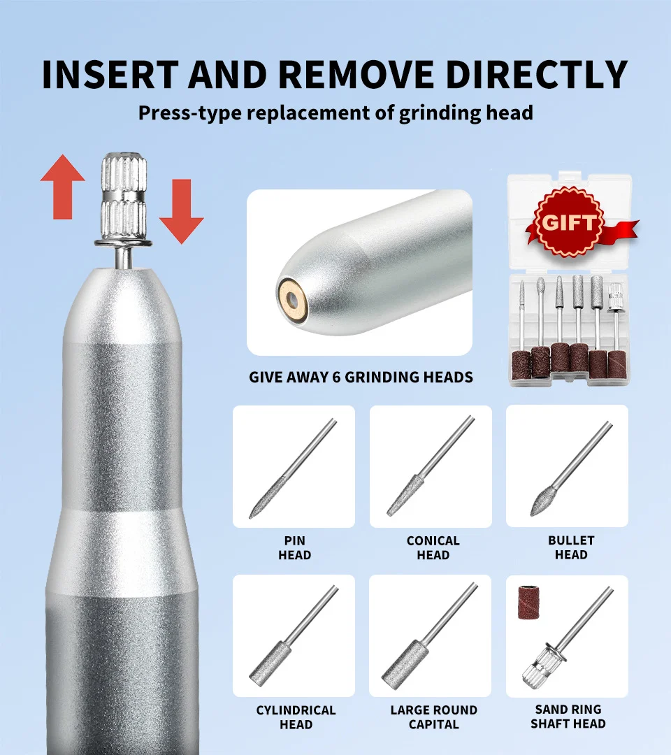 Electric Nail Drill 35000 RPM Rechargeable Portable Manicure Polisher with LED Display 15 electric nail drill 35000rpm rechargeable spu993775822661 desc 15