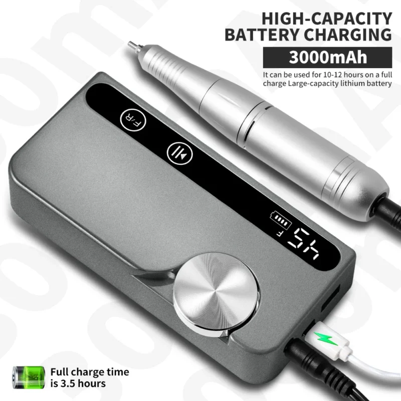 Electric Nail Drill 45000rpm Portable Efile Spu848004326237 2