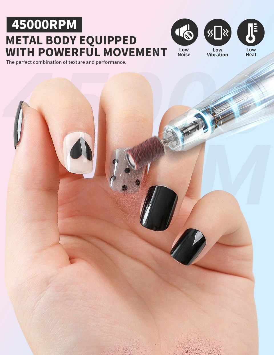 electric nail drill 45000rpm portable efile spu848004326237 desc 4