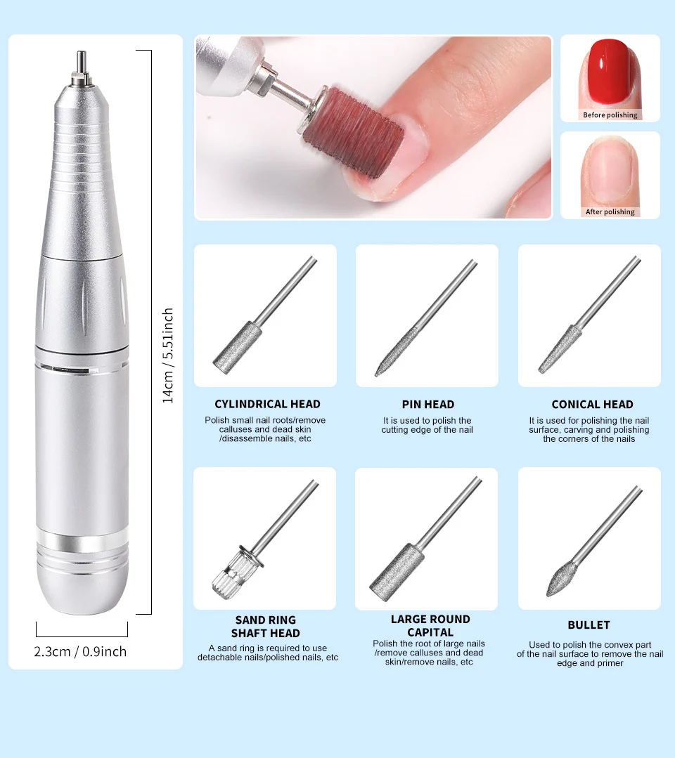 electric nail drill 45000rpm portable efile spu848004326237 desc 6