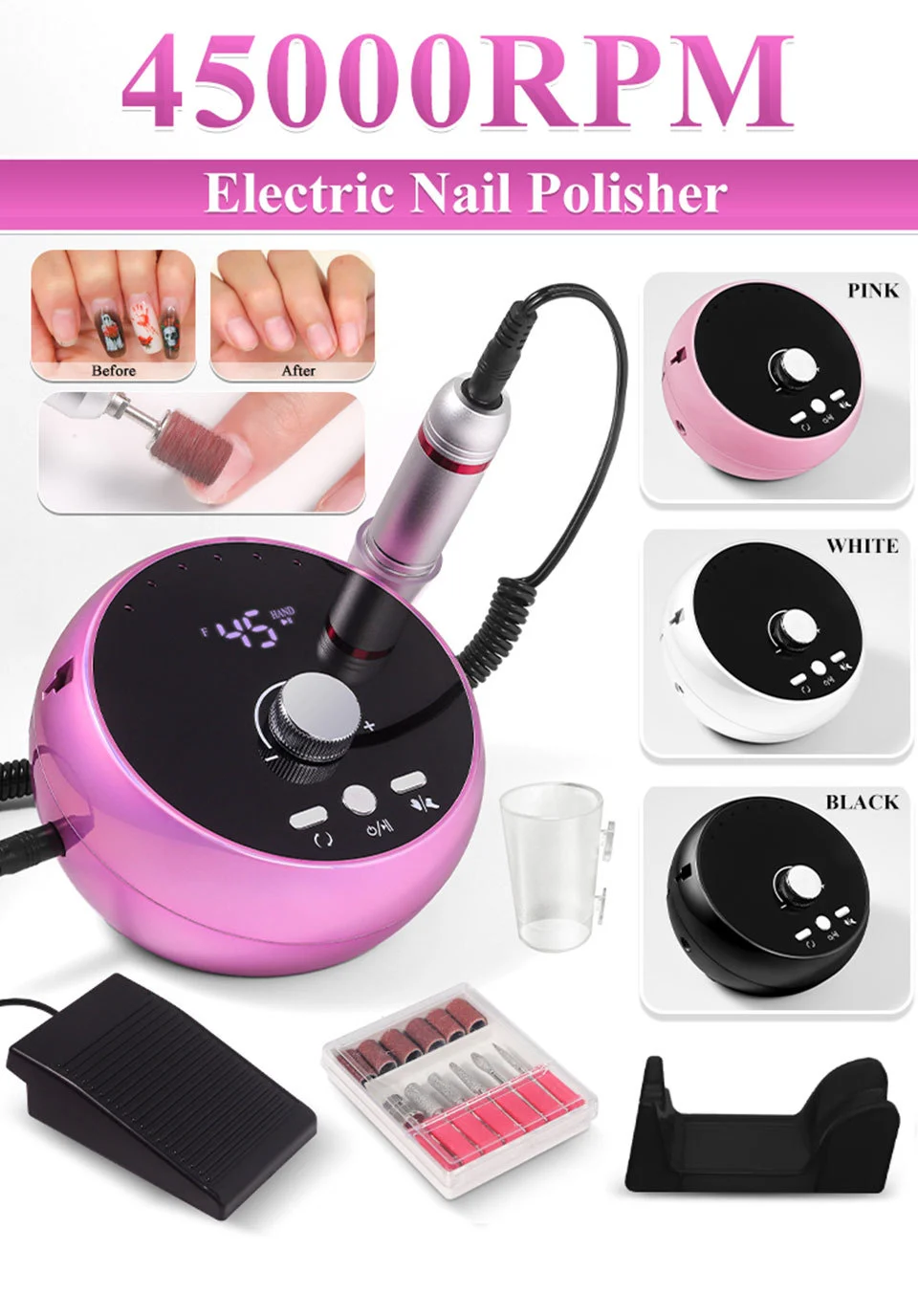 electric nail drill 45000rpm portable spu814864901271 desc 5