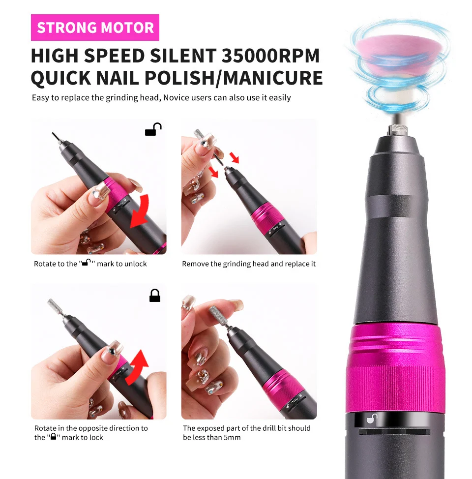 electric nail drill machine 35000rpm spu905413435828 desc 5