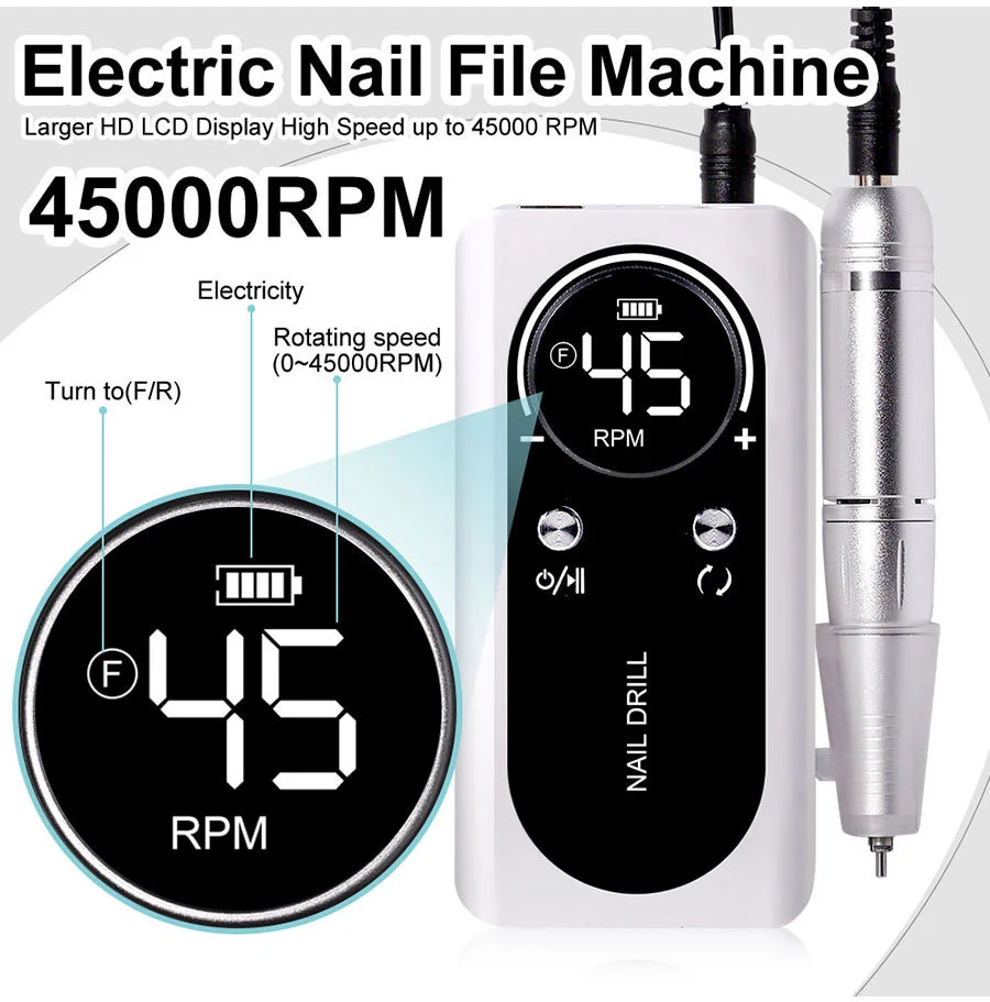 electric nail drill machine 45000rpm spu995264596034 desc 5