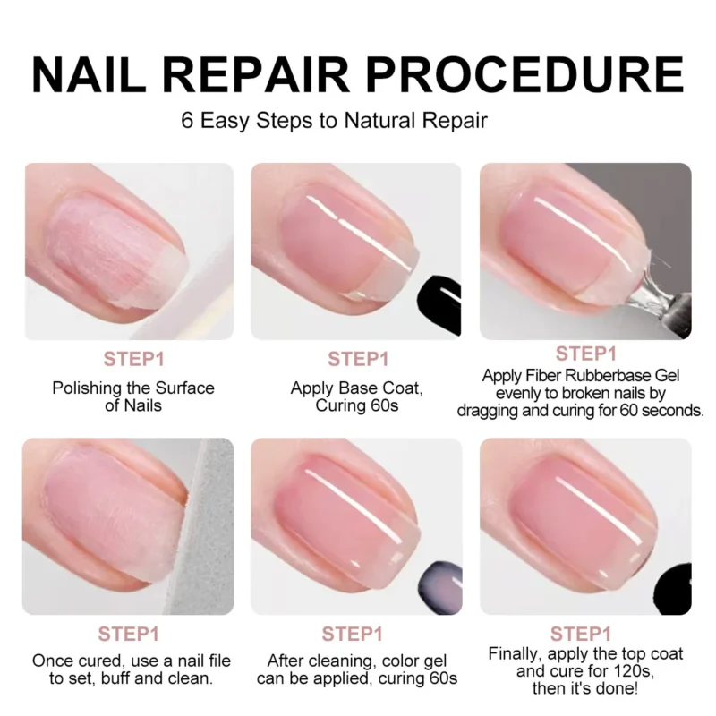 Fiber Rubber Base Gel Nail Repair Spu896236801598 5