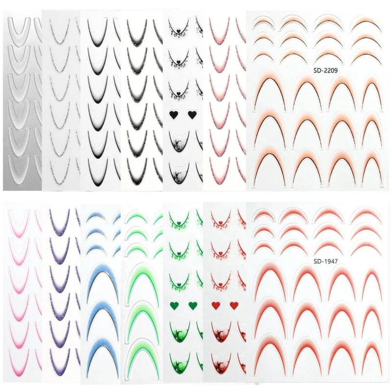 French Nail Stickers Gradient Line Spu995370925366 2