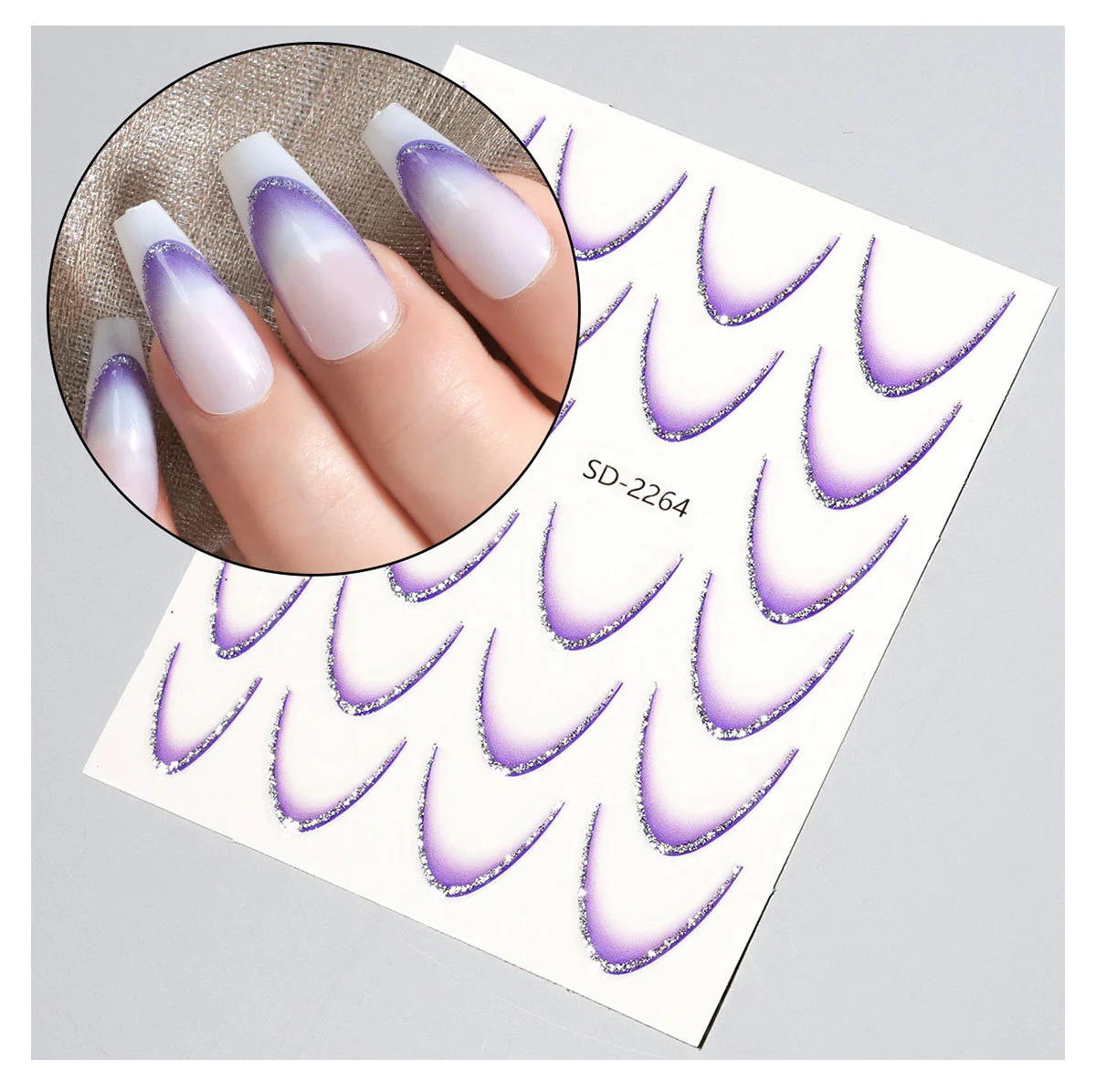 french nail stickers gradient line spu995370925366 desc 11
