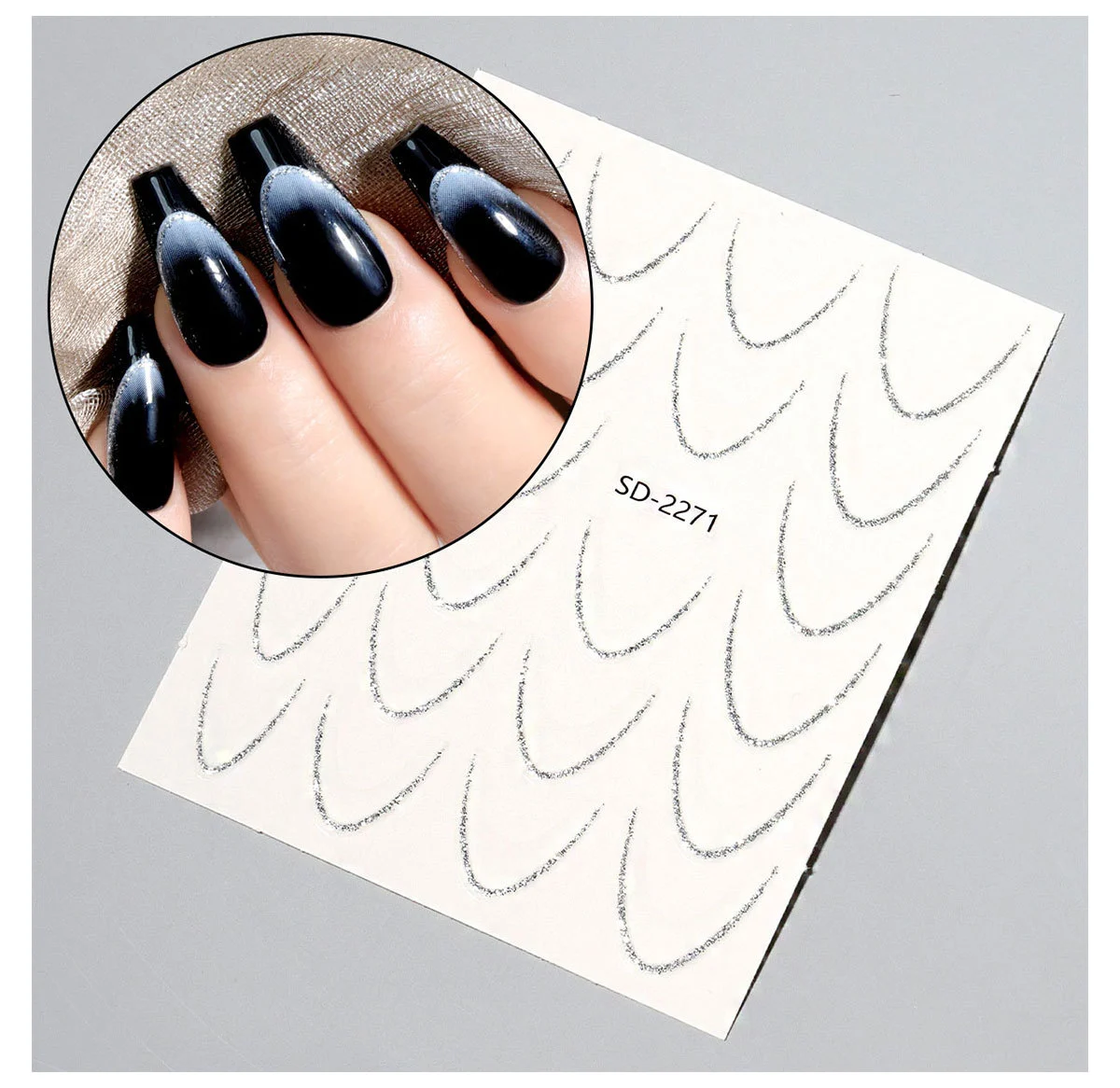 french nail stickers gradient line spu995370925366 desc 13