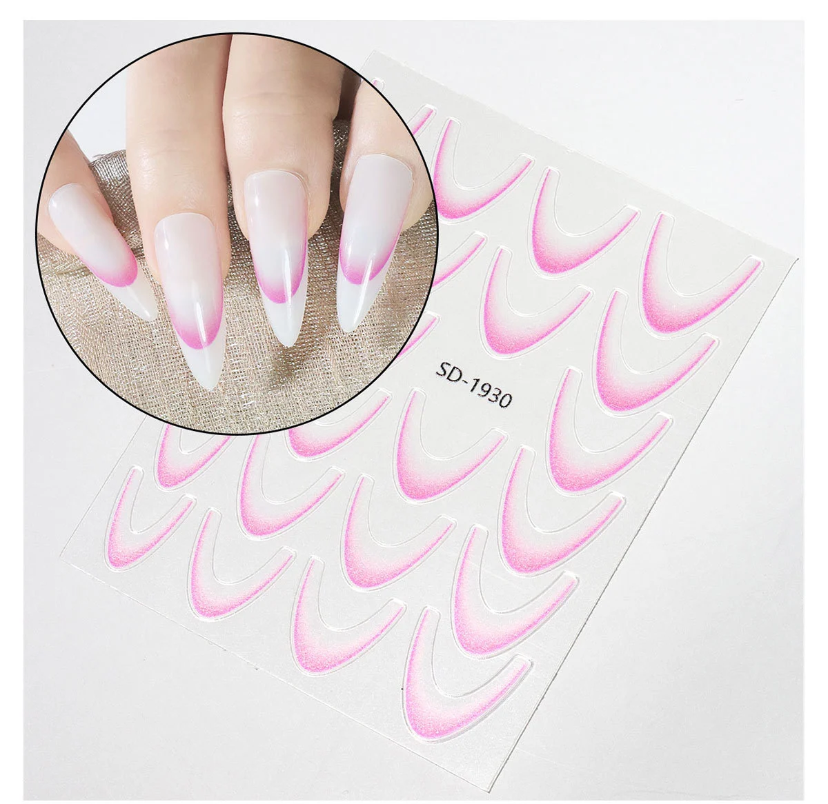 french nail stickers gradient line spu995370925366 desc 5