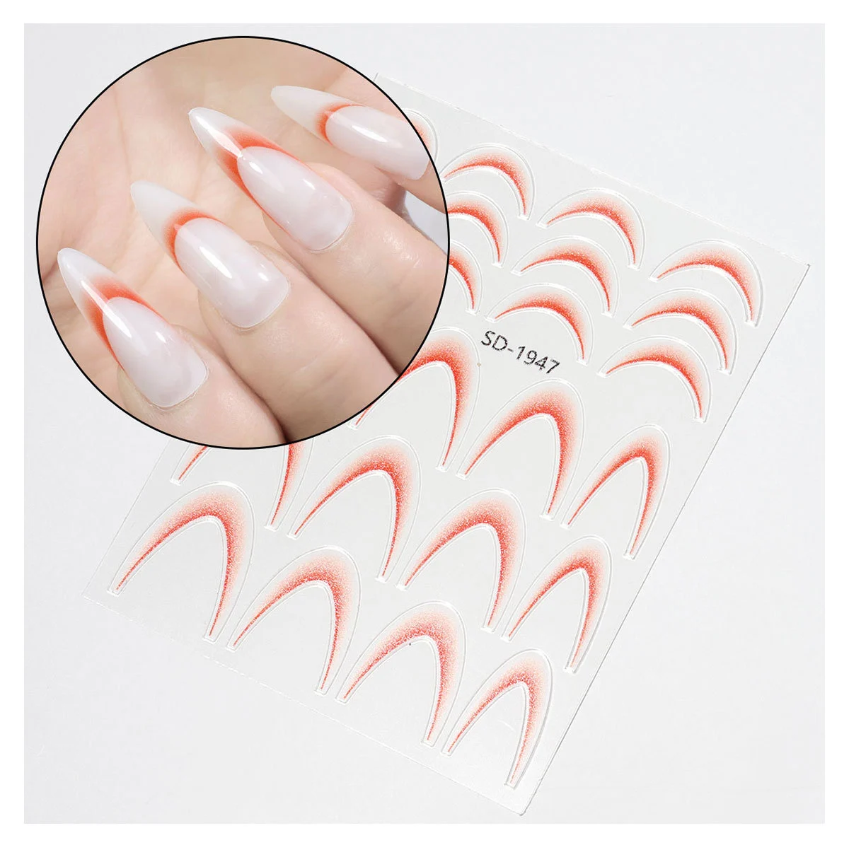 french nail stickers gradient line spu995370925366 desc 8