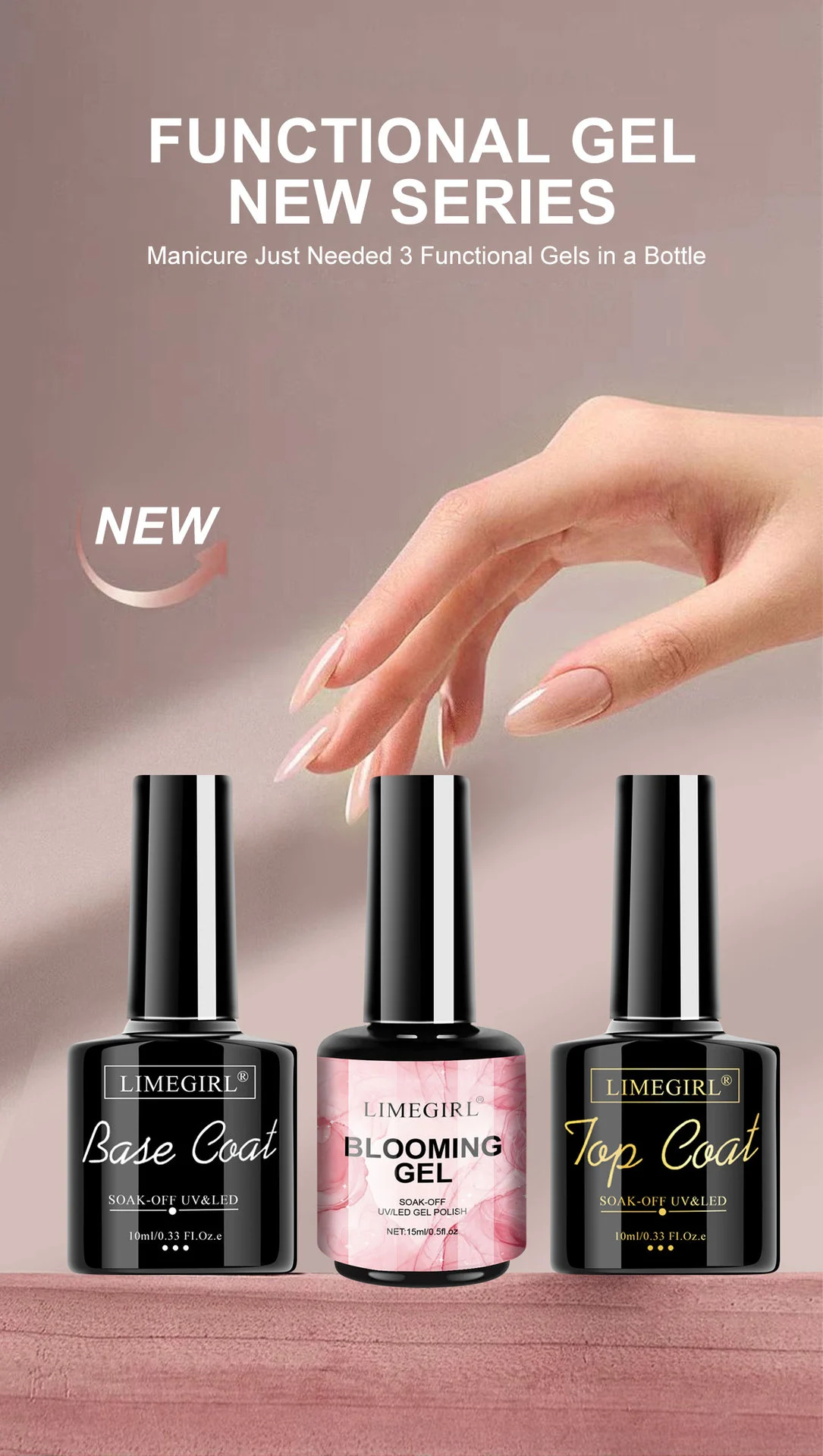 Gel Nail Polish Kit - Professional 20 Colors Morandi Manicure Set with Base and Top Coat 12 gel nail polish kit morandi set spu997733998709 desc 12