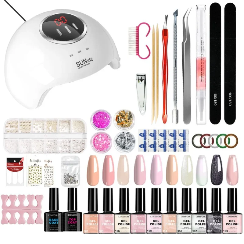 Gel Nail Polish Kit Uv Led Lamp Set Spu1016093692513 3