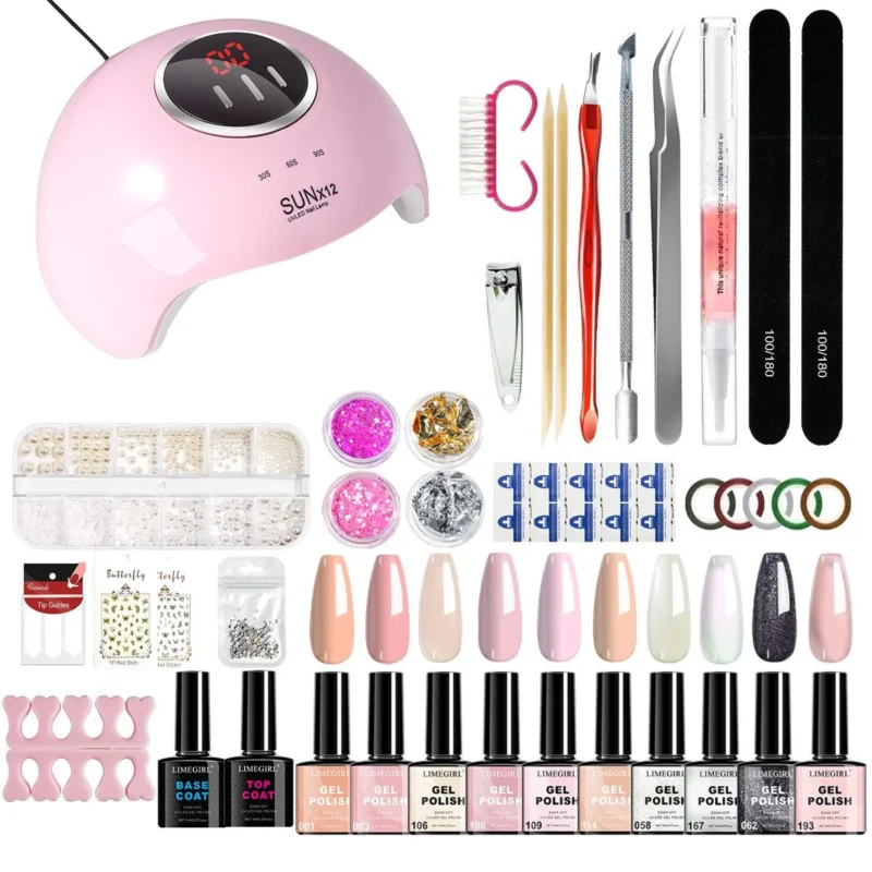 Gel Nail Polish Kit Uv Led Lamp Set Spu1016093692513 2