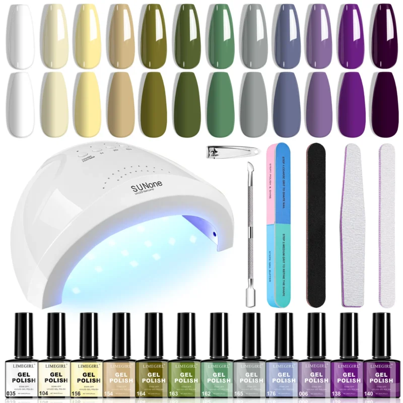 Gel Nail Polish Kit Uv Light 12 Colors Spu1001175056430 6