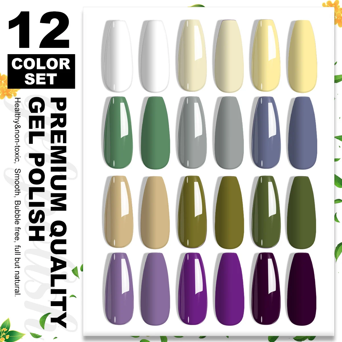 gel nail polish kit uv light 12 colors spu1001175056430 desc 1
