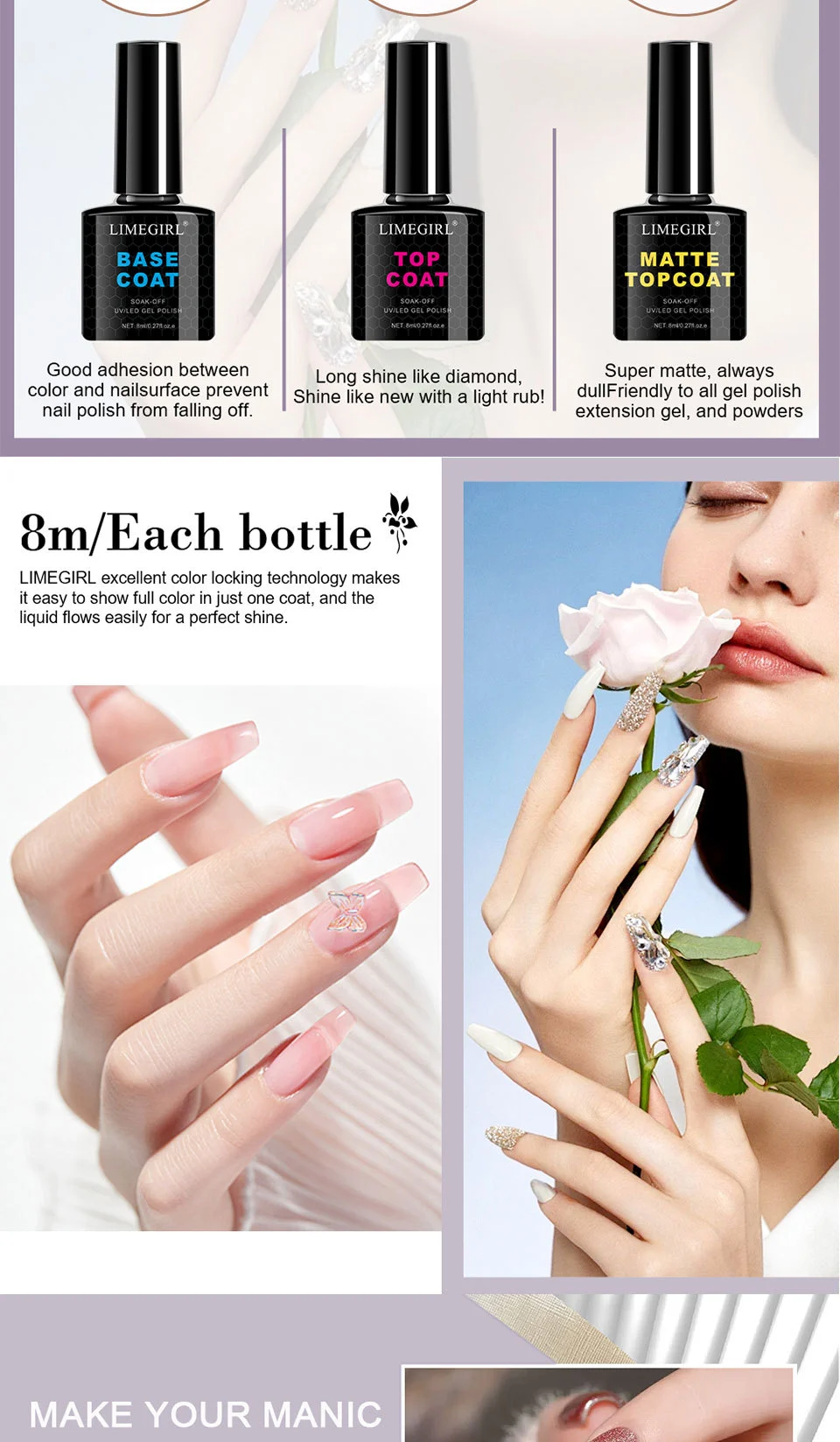 Gel Nail Polish Kit with UV Light and Drill - 43 Pcs Professional Manicure Starter Set with 24 Colors Soak Off Gel Polish 4 gel nail polish kit with uv light drill spu911344851948 desc 4