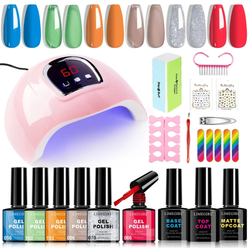 Gel Nail Polish Kit With Uv Light Spu998782471073 2