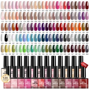 Gel Nail Polish Set Limegirl 120 Colors Professional UV/LED Soak Off Nail Art Kit